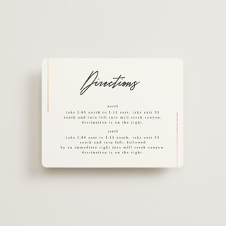 parallel lines Foil-Pressed Direction Cards