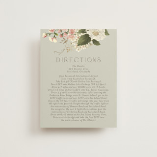Floral Tribute Foil-Pressed Direction Cards