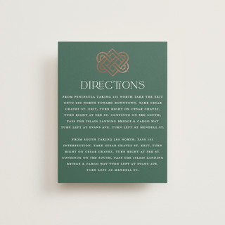 Celtic Love Knot Foil-Pressed Direction Cards