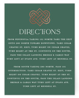Celtic Love Knot Foil-Pressed Direction Cards