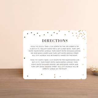 Thrilling Foil-Pressed Direction Cards