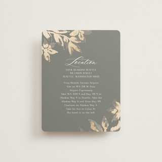 Wedding Royale Foil-Pressed Direction Cards