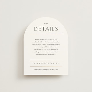 sophisticate Foil-Pressed Direction Cards