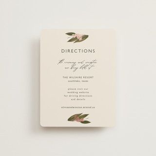 Delicate Foil-Pressed Direction Cards