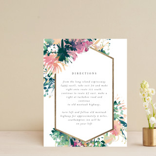 Pretty Wildflowers Foil-Pressed Direction Cards