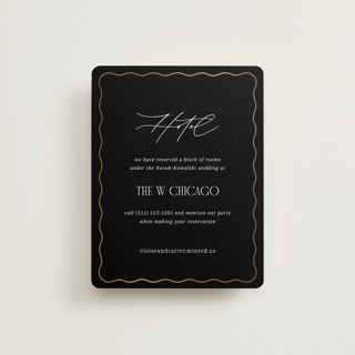 Inventive Foil-Pressed Direction Cards