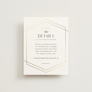 Formally Foil-Pressed Direction Cards