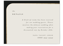 Tuxedo Foil-Pressed Direction Cards