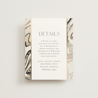 marbled elegance Foil-Pressed Direction Cards