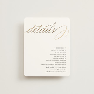 Love Foil-Pressed Direction Cards