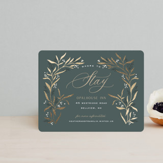 Gilded Foil-Pressed Direction Cards