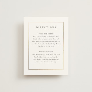 Bianca Foil-Pressed Direction Cards