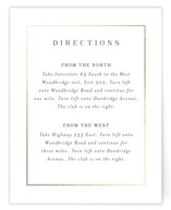 Bianca Foil-Pressed Direction Cards