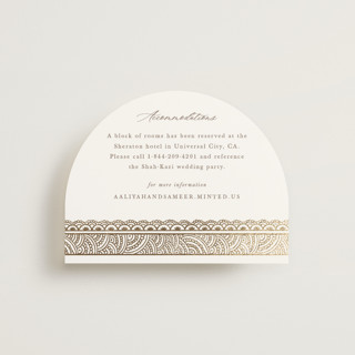 Gilded Henna Foil-Pressed Direction Cards