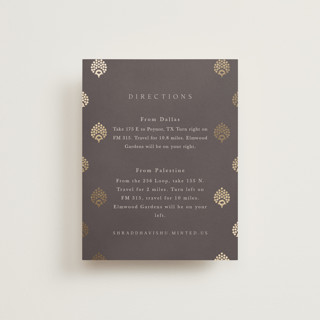 Shraddha Foil-Pressed Direction Cards