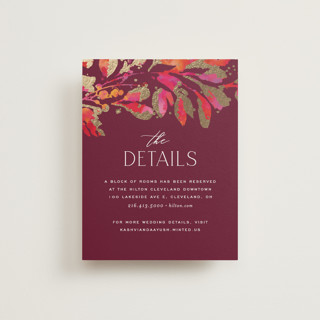 Bright abstract Foil-Pressed Direction Cards