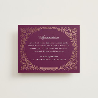 Zardozi Foil-Pressed Direction Cards