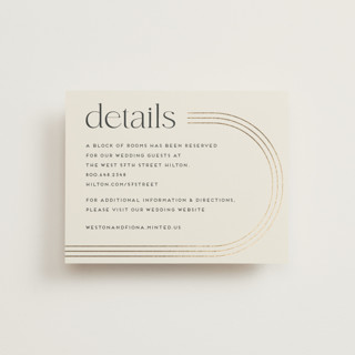 Curves Foil-Pressed Direction Cards