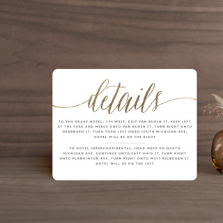 A Sparkly Love Foil-Pressed Direction Cards