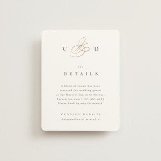 Elegant Monogram Foil-Pressed Direction Cards