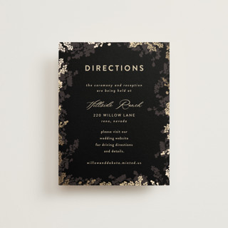 Botanical Edge Foil-Pressed Direction Cards