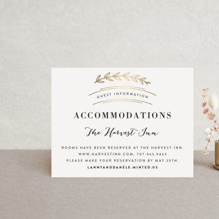 Elegant Announcement Foil-Pressed Direction Cards