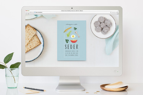 Passover Seder Dinner Plate Passover Seder Online Invitations