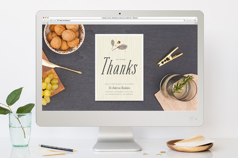 Simple Rustic Thanksgiving Online Invitations