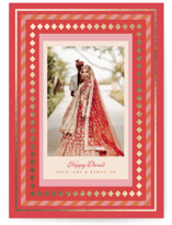 Gilded Border Foil-Pressed Diwali Cards