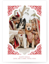 Floral Frame Diwali Diwali Cards