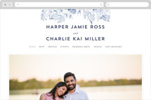 Poetic Watercolor Flowers Wedding Website