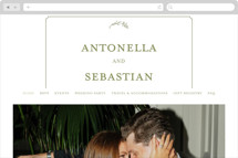 Botanical Crest Wedding Website
