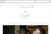 Romantic Script Wedding Website