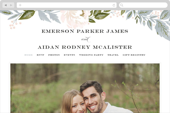 Peony Floral Frame