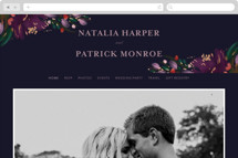 Moody Floral Wedding Website