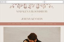 Shining Florals Wedding Website