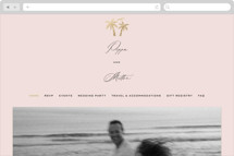tropical getaway Wedding Website