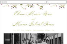 Wild Berry Watercolor Wedding Website