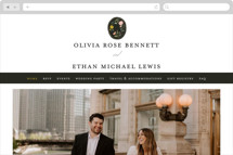 botanical cameo Wedding Website