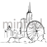 City Skyline Design Element