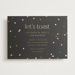 let's toast Foil-Pressed Engagement Party Invitations