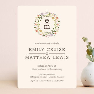 Grace in Bloom Engagement Party Invitations