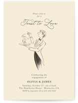 A Toast to Love Engagement Party Invitations