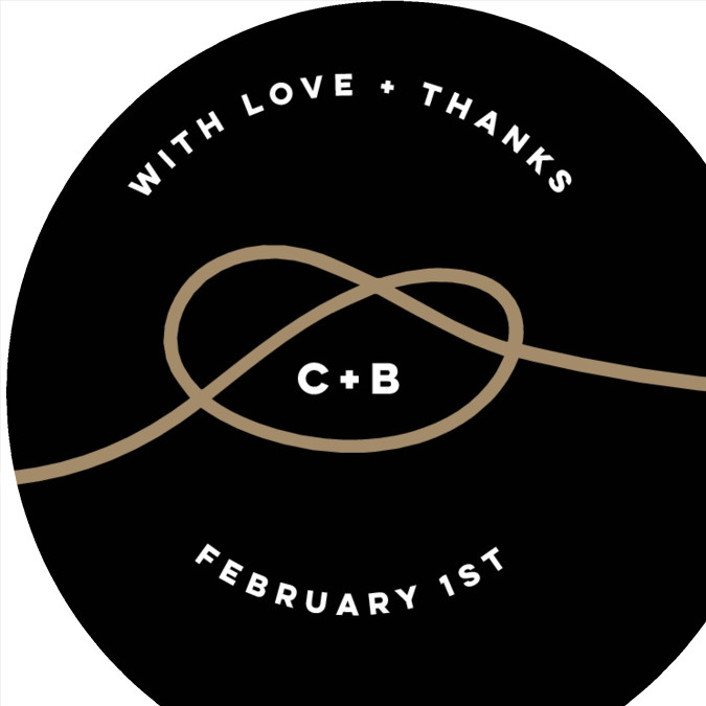 Love Knot Engagement Party Favor Stickers by fatfatin | Minted