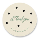 Polka dot Engagement Party Favor Stickers