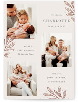 Foil-Pressed Birth Announcement Postcards