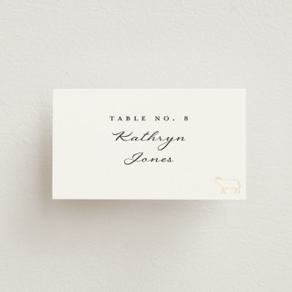 Defined Foil-Pressed Place Cards - Beef