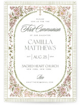 Wildflower Frame Foil-Pressed Confirmation Invitations