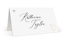 Gilded icons Foil-Pressed Place Cards - Chicken