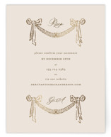 Chandelier Foil-Pressed Debutante Party Enclosure Cards